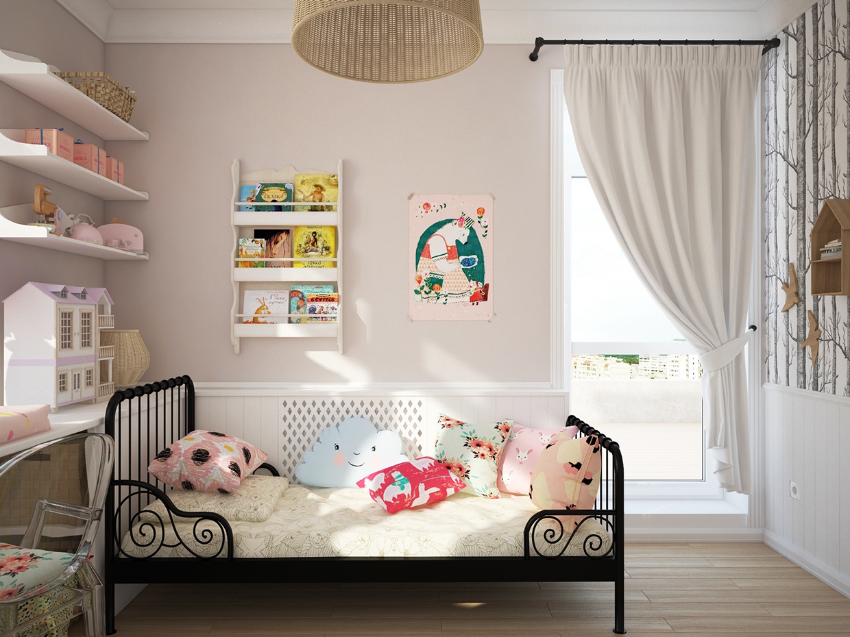 Pink bedroom design