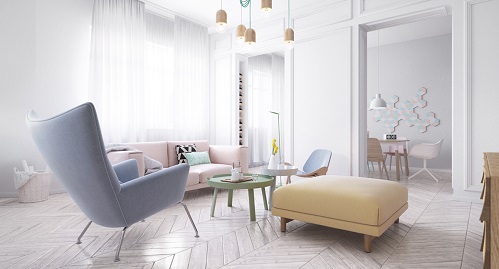 Scandinavian Design Suits In Living Room