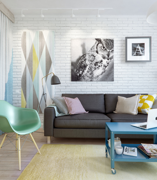 Pastel color for your living room decor