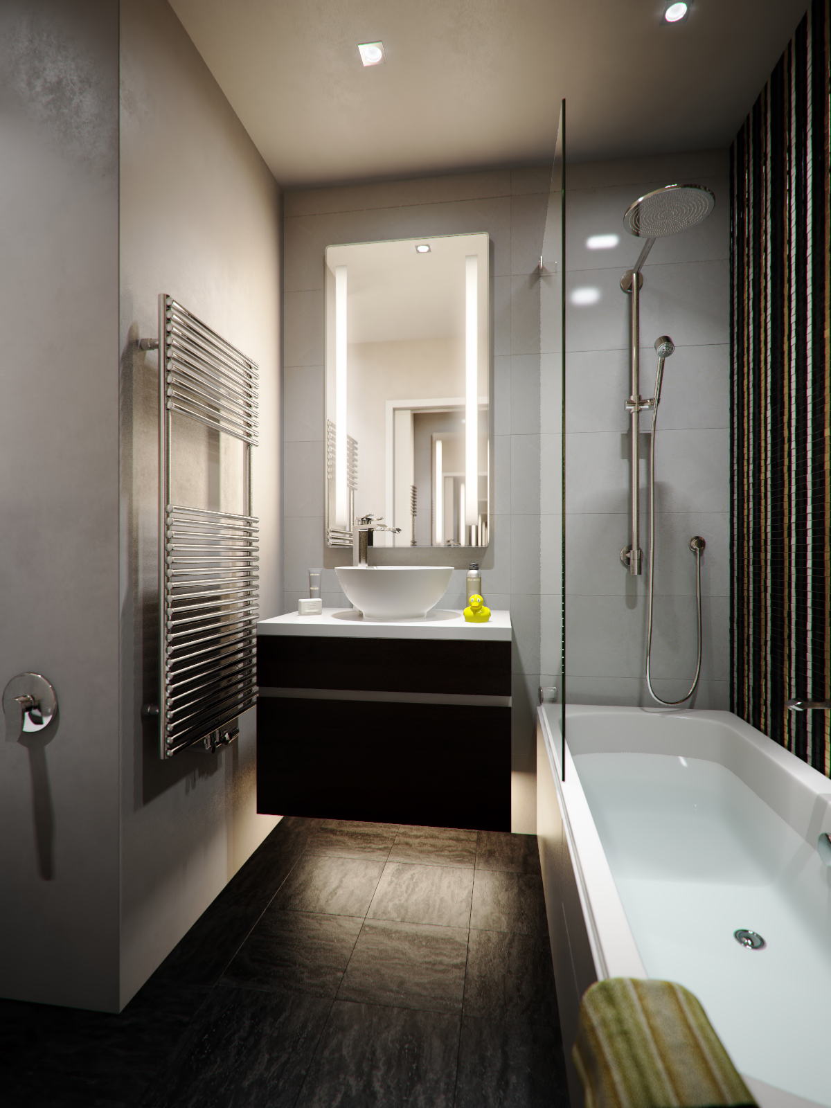 Modern and minimalist bathroom design