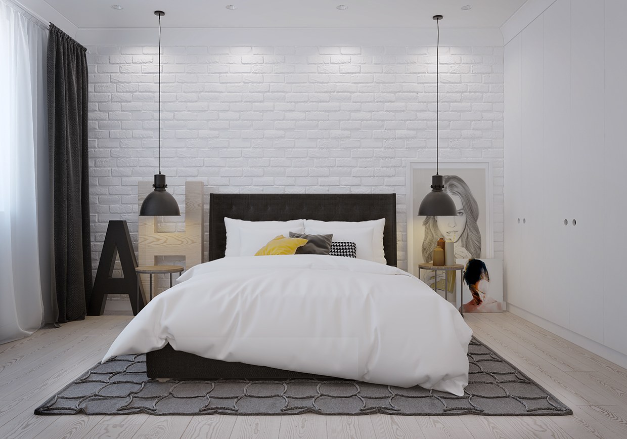Simple Scandinavian bedroom