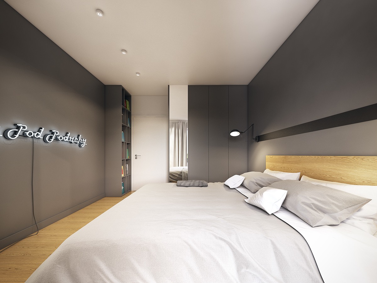 Bedroom with neon design