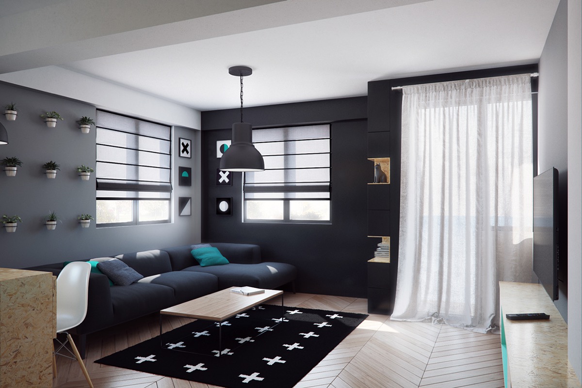 Black wall decoration