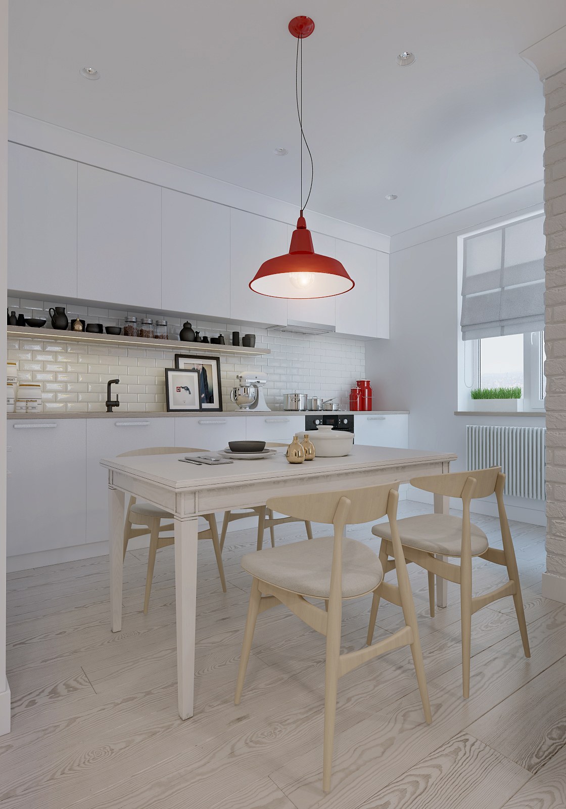 Creative Scandinavian Apartment Decoration For White ...