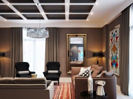 Elegant living room design in the apartment