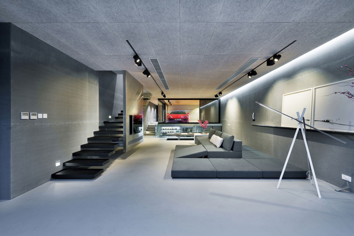 Gray living room design