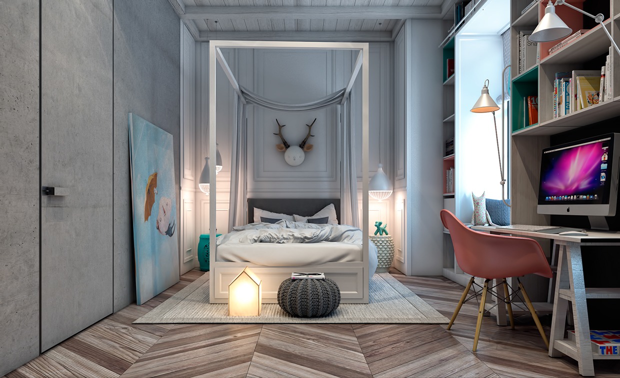 Creative bedroom design for teen