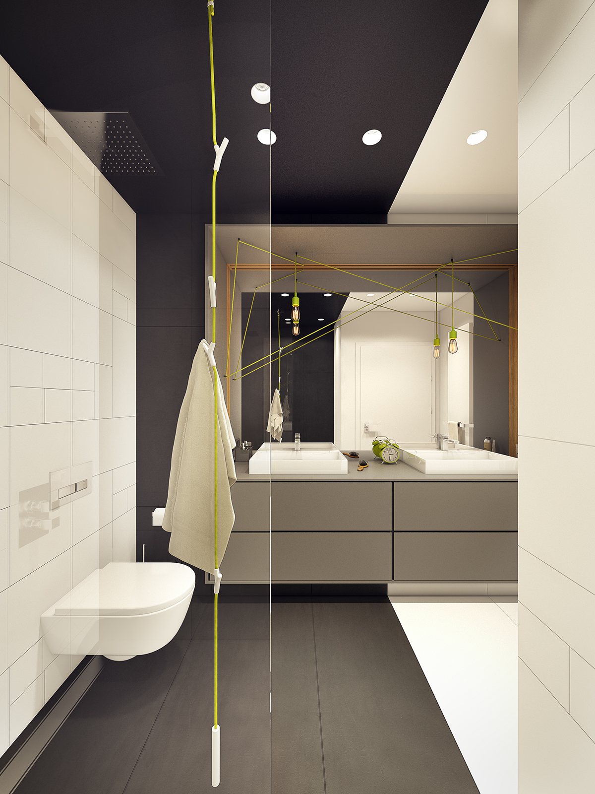 Gray bathroom design