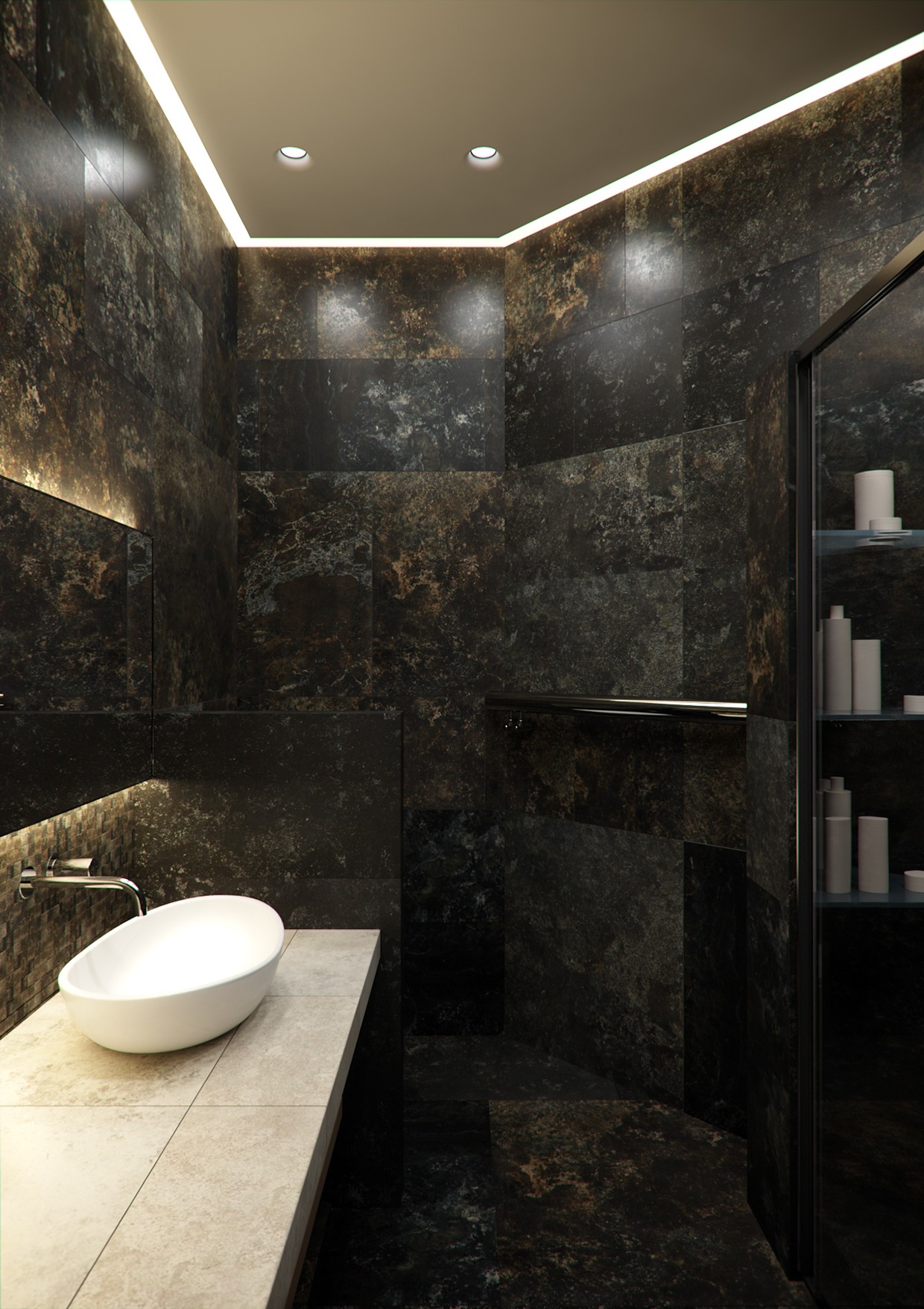 Marble bathroom design