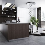 contemporary black and white kitchen design