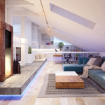 Amazing living room design i the attic