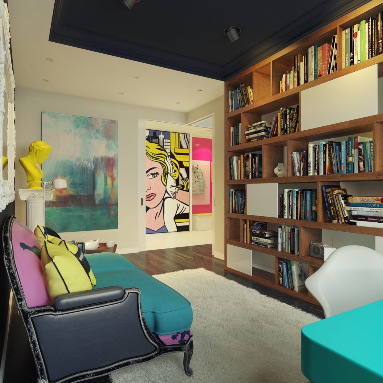 Pop art bedroom decoration