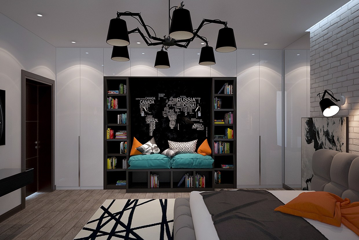 Lighting arrangement for teen's room