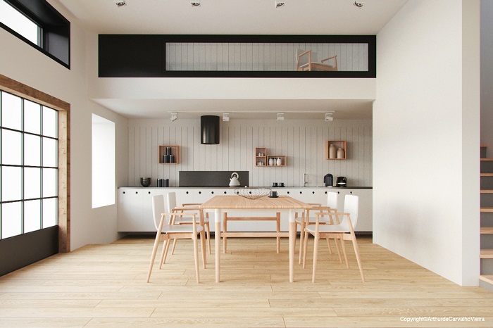 Wooden table for dining room 