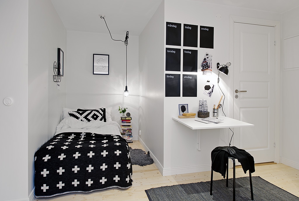 Bedroom paint ideas black and white