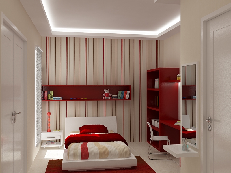 Red paint ideas for girl