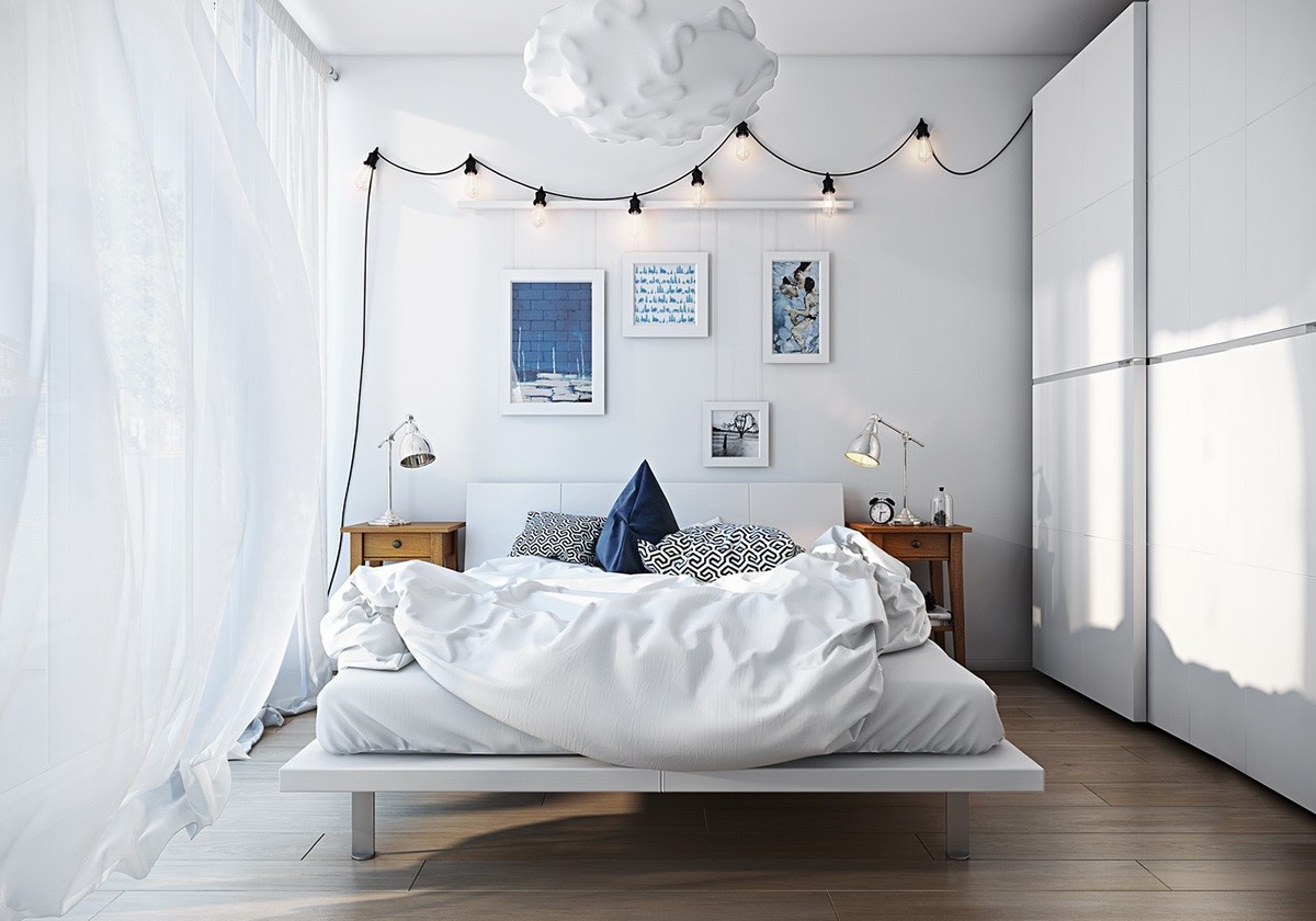 Scandinavian Bedroom Design For Woman With A White Color Scheme Roohome