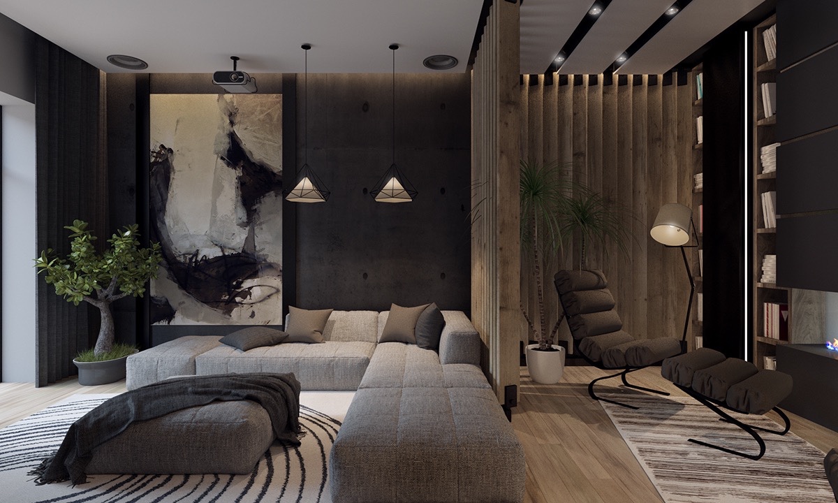 Dark interior design