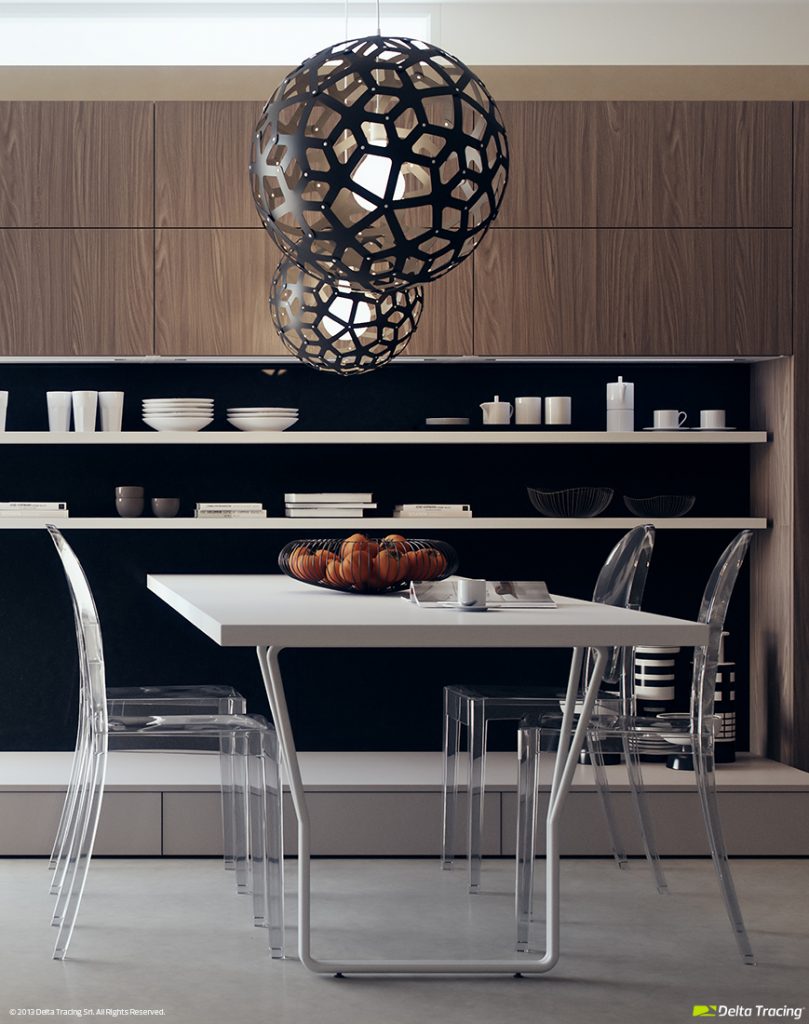 Modern Kitchen Layout And Beautiful Lighting - RooHome