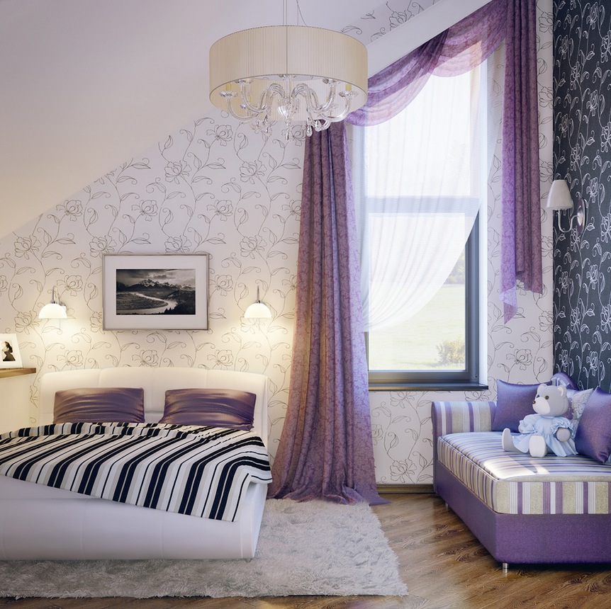 Purple bedroom paint ideas