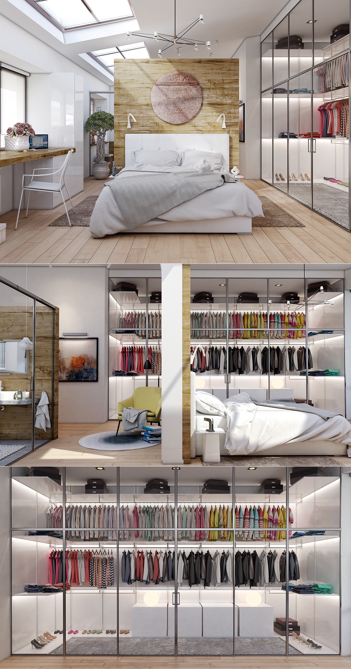 15 Luxury Bedroom Design With Elegant Wardrobe - RooHome