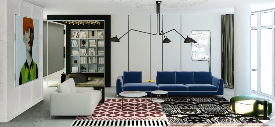 Modern and stylish living room design