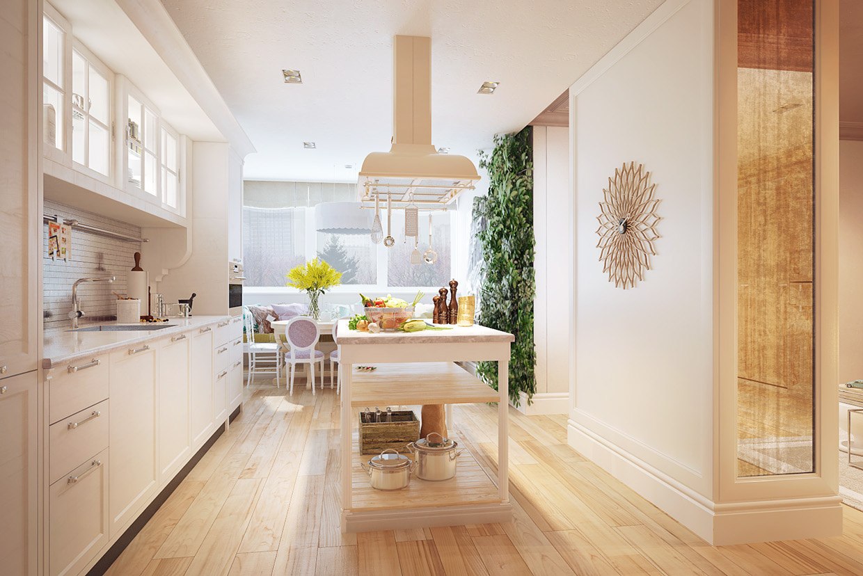 Bright kitchen design