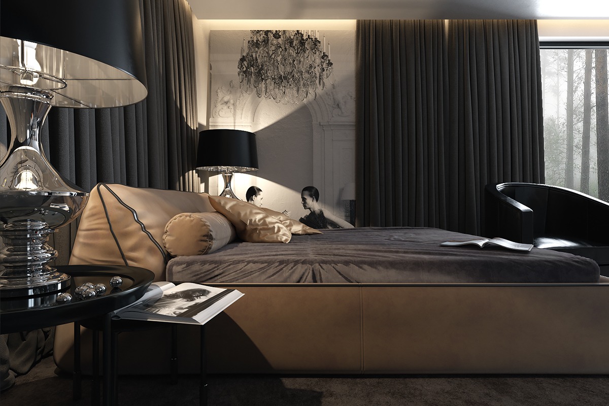 3 Amazing Dark Bedroom Interior Design  RooHome