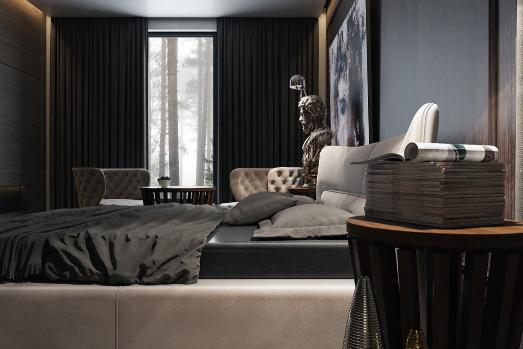 3 Amazing Dark Bedroom Interior Design - RooHome