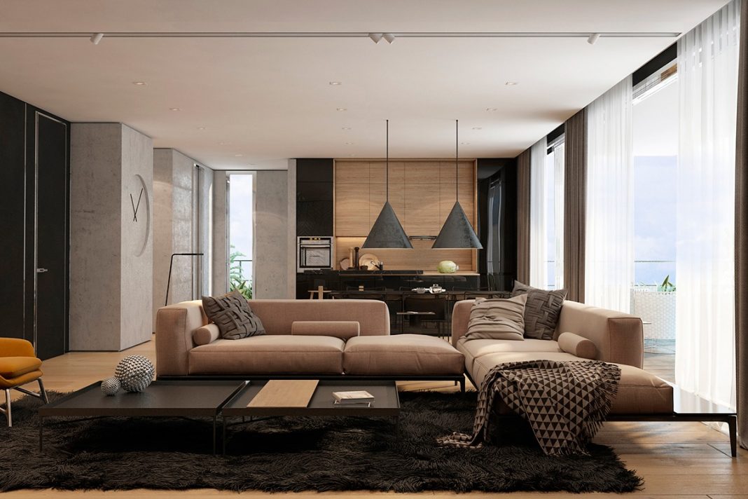 Picture of Modern Apartment Design Ideas With The Soft And Sleek Texture - RooHome