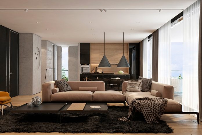 Modern Apartment Design Ideas With The Soft And Sleek Texture - RooHome