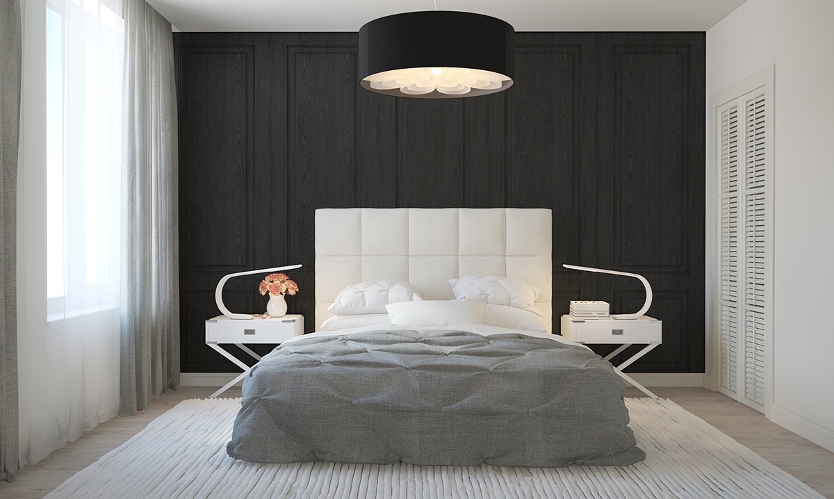 modern dark bedroom design