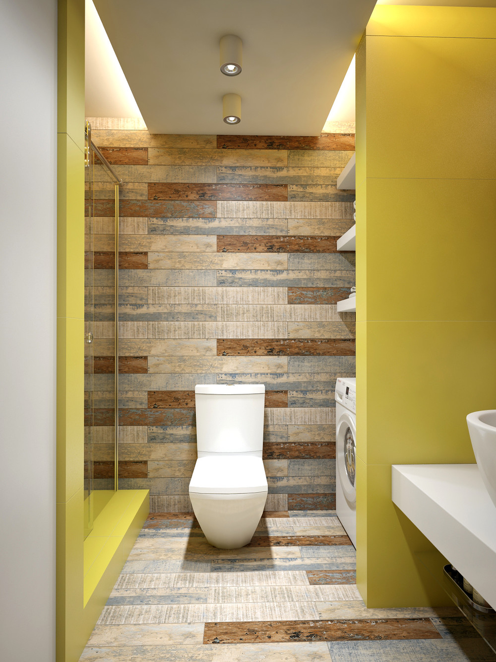 yellow bathroom themes