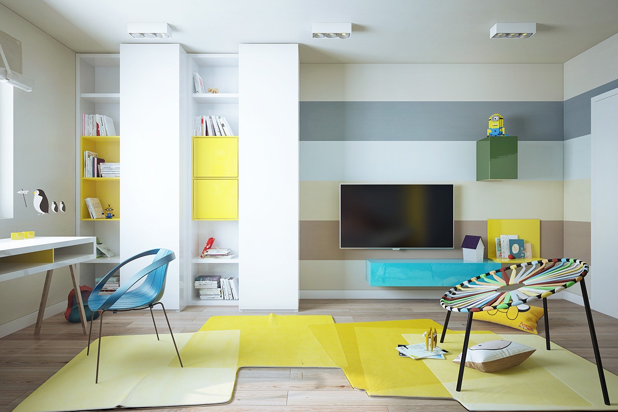 Yellow interior design