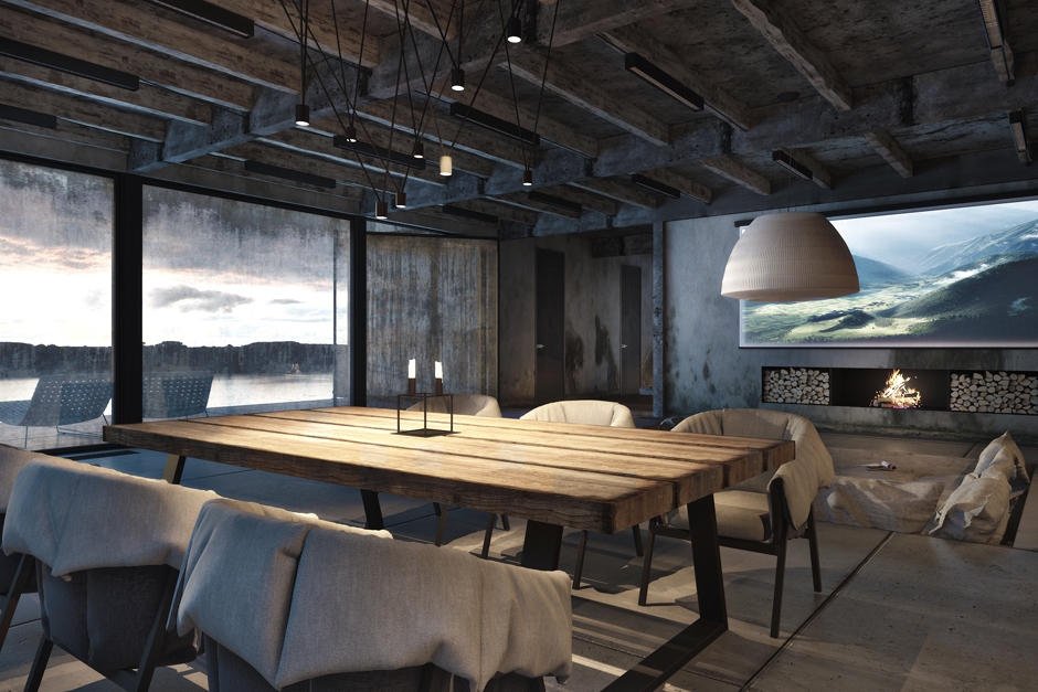 Industrial dining room design