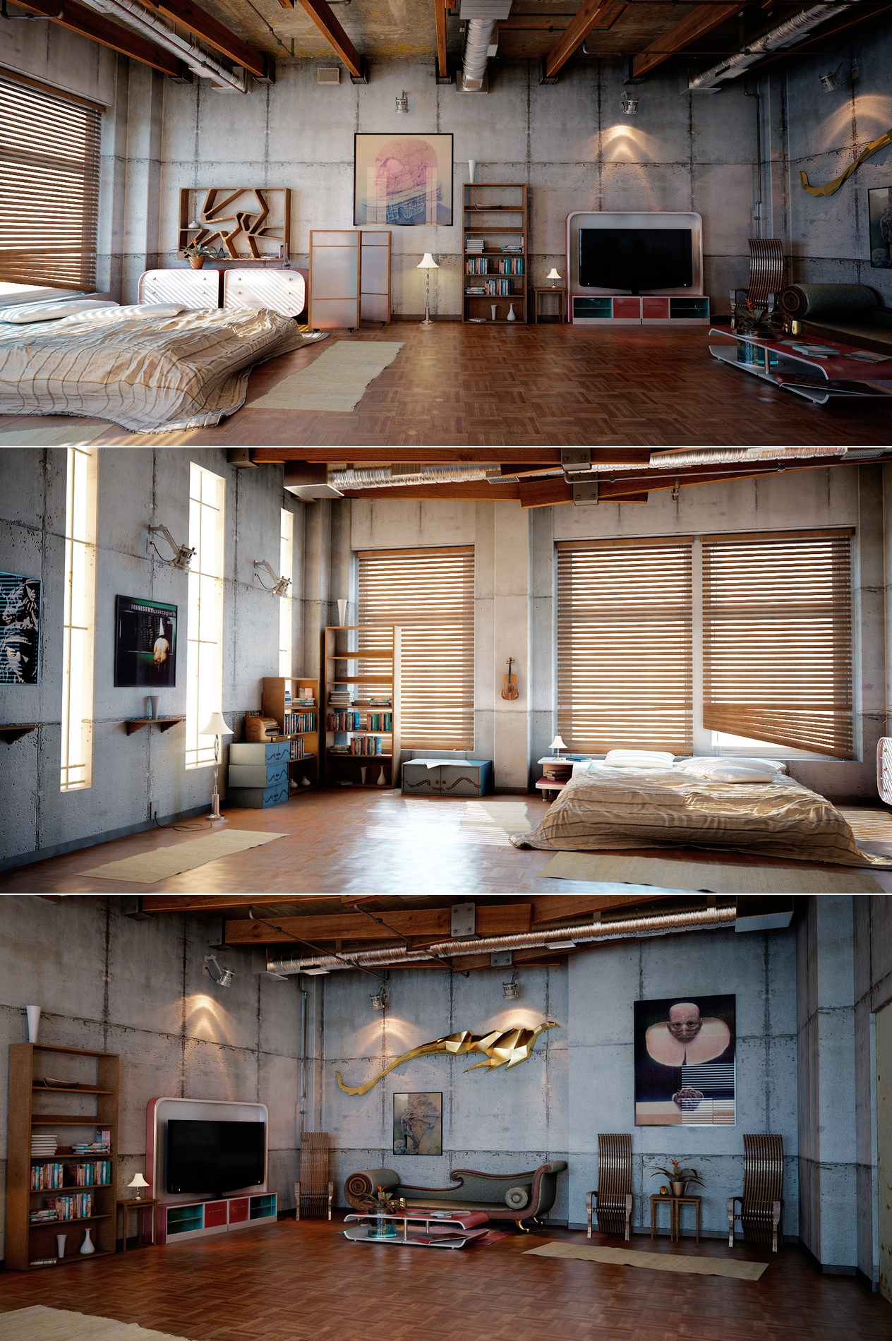 Loft apartment interior design