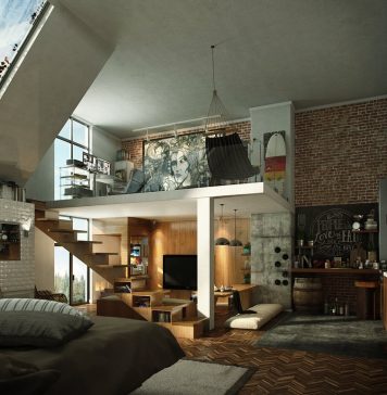 Loft apartment interior design