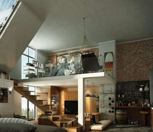 Loft apartment interior design