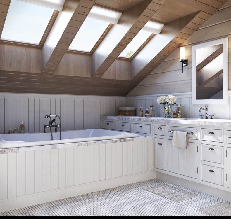 Attic bathroom design ideas