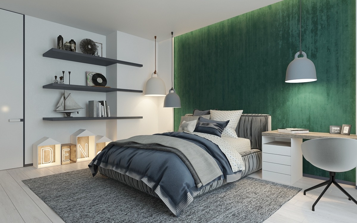 Green bedroom decorating ideas for teenage