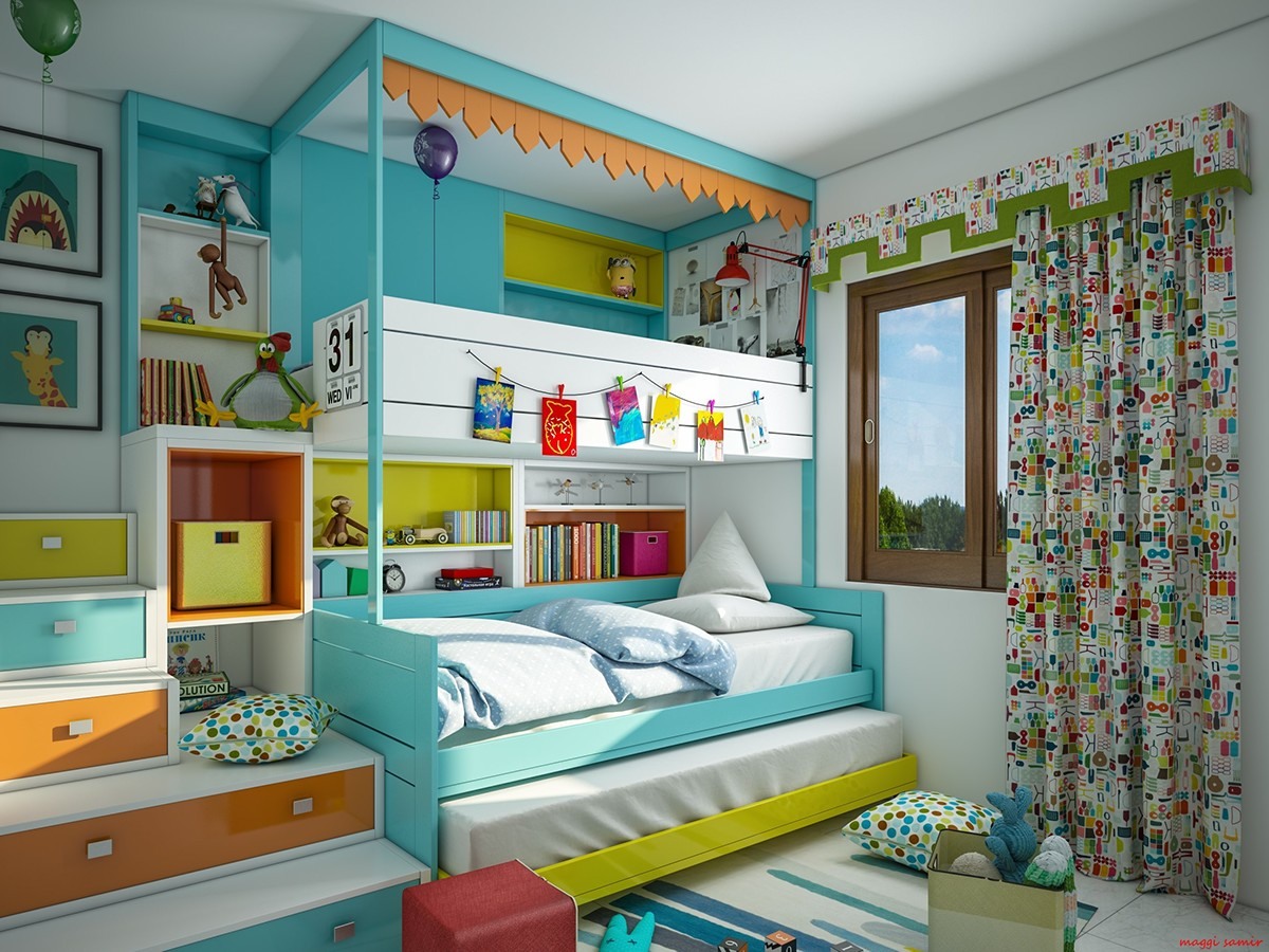 Colorful Kids  Bedroom Paint Ideas  For Energetic Kids  RooHome