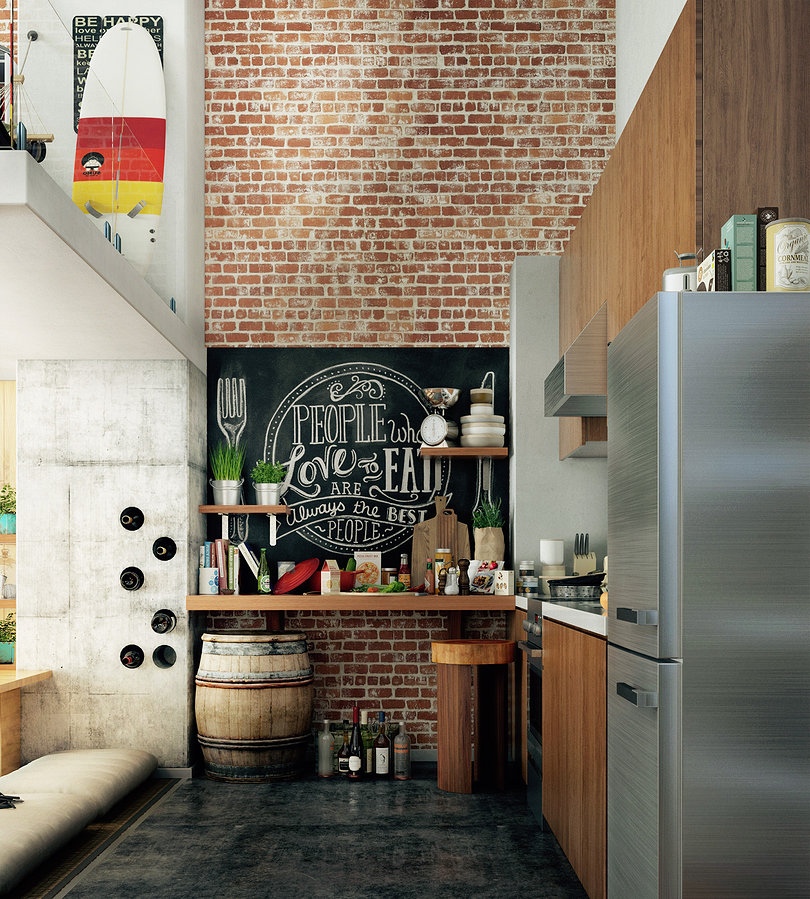Loft kitchen design