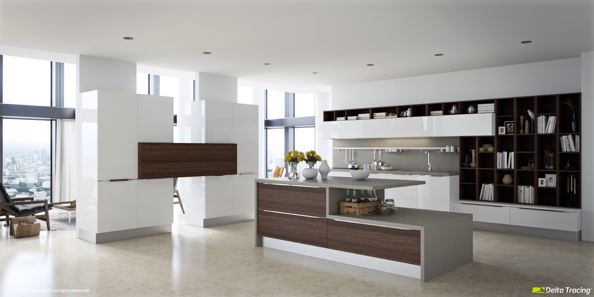 Modern white kitchen 