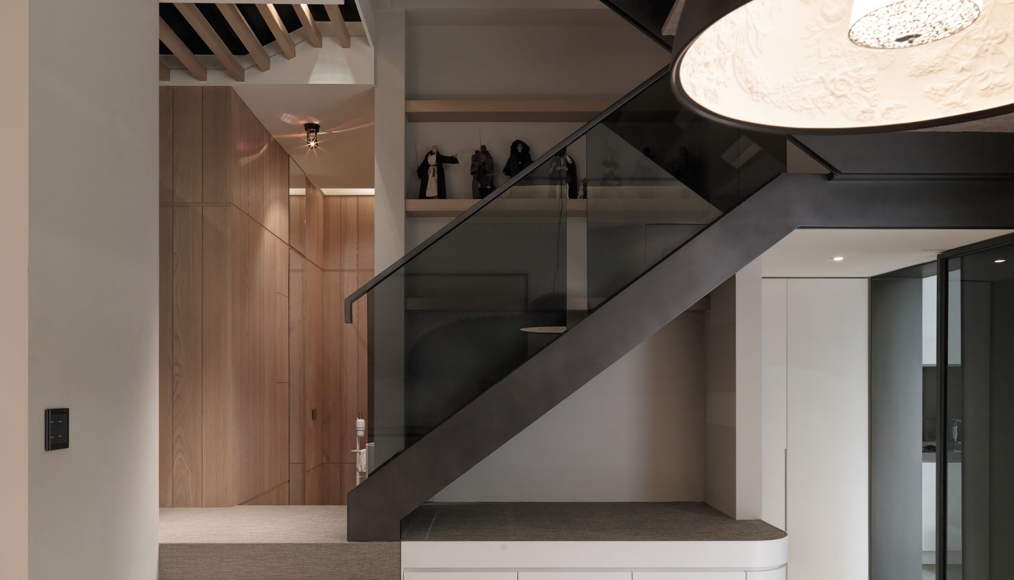 Black modern staircase