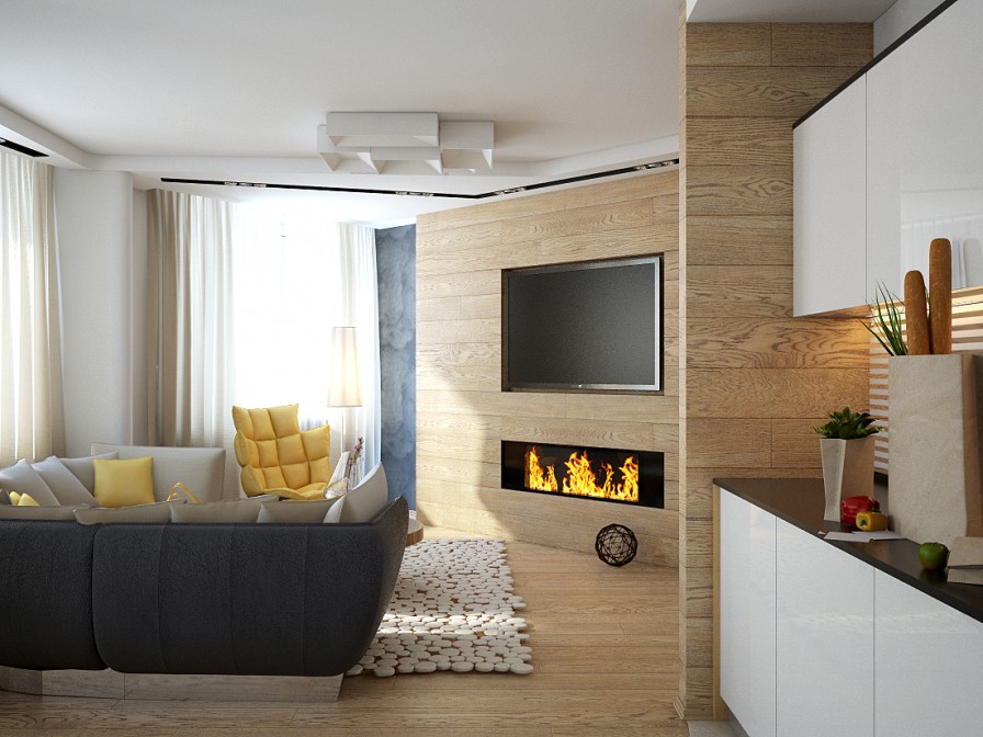 Scandinavian apartment interior design 