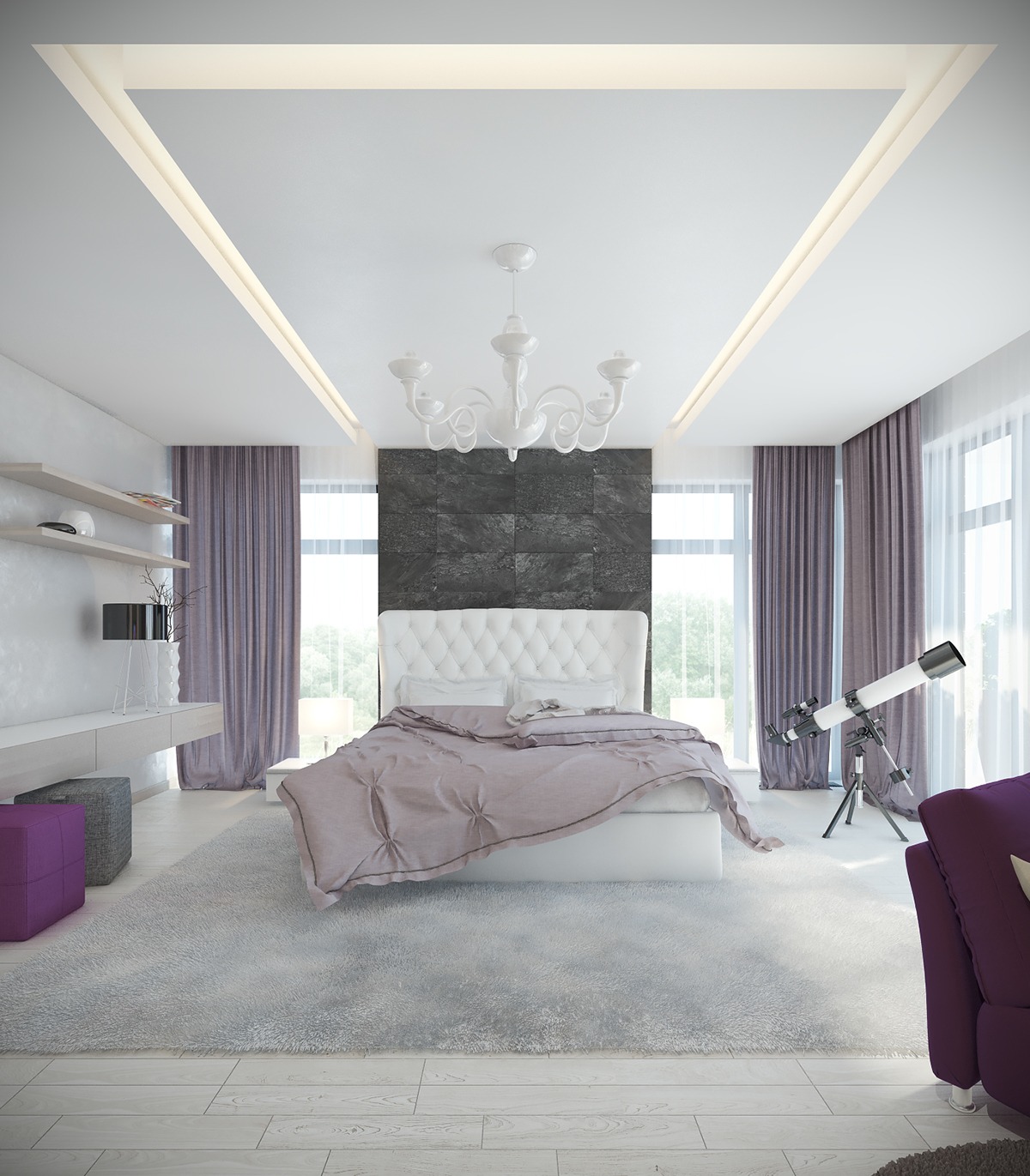 Modern bedroom design ideas with luxury decoration