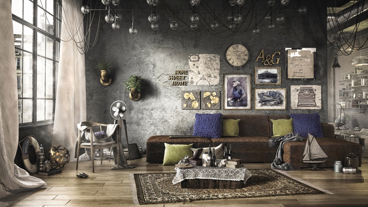 Loft iLivingi iRoomi Design With iModerni iIndustriali Style RooHome