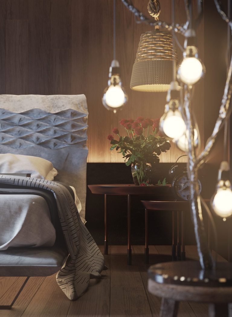 7 The Best Bedroom Theme With Creative Wood Wall Decoration - RooHome