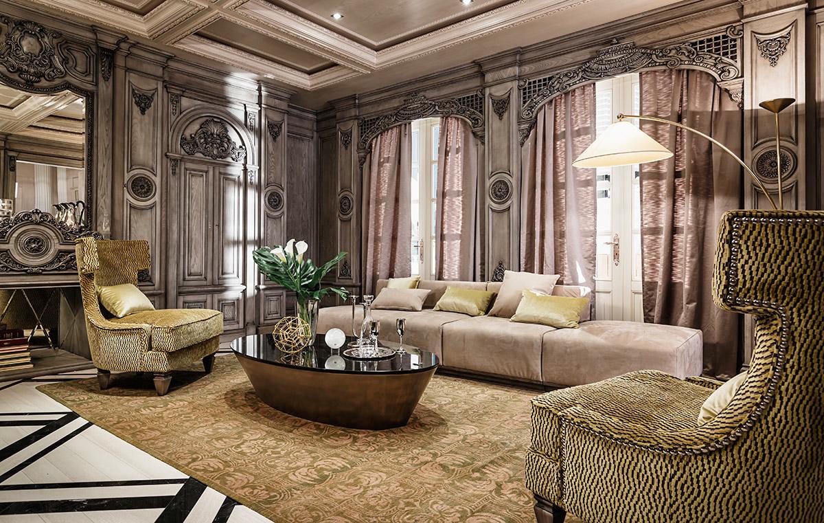 Luxurious living room interior design