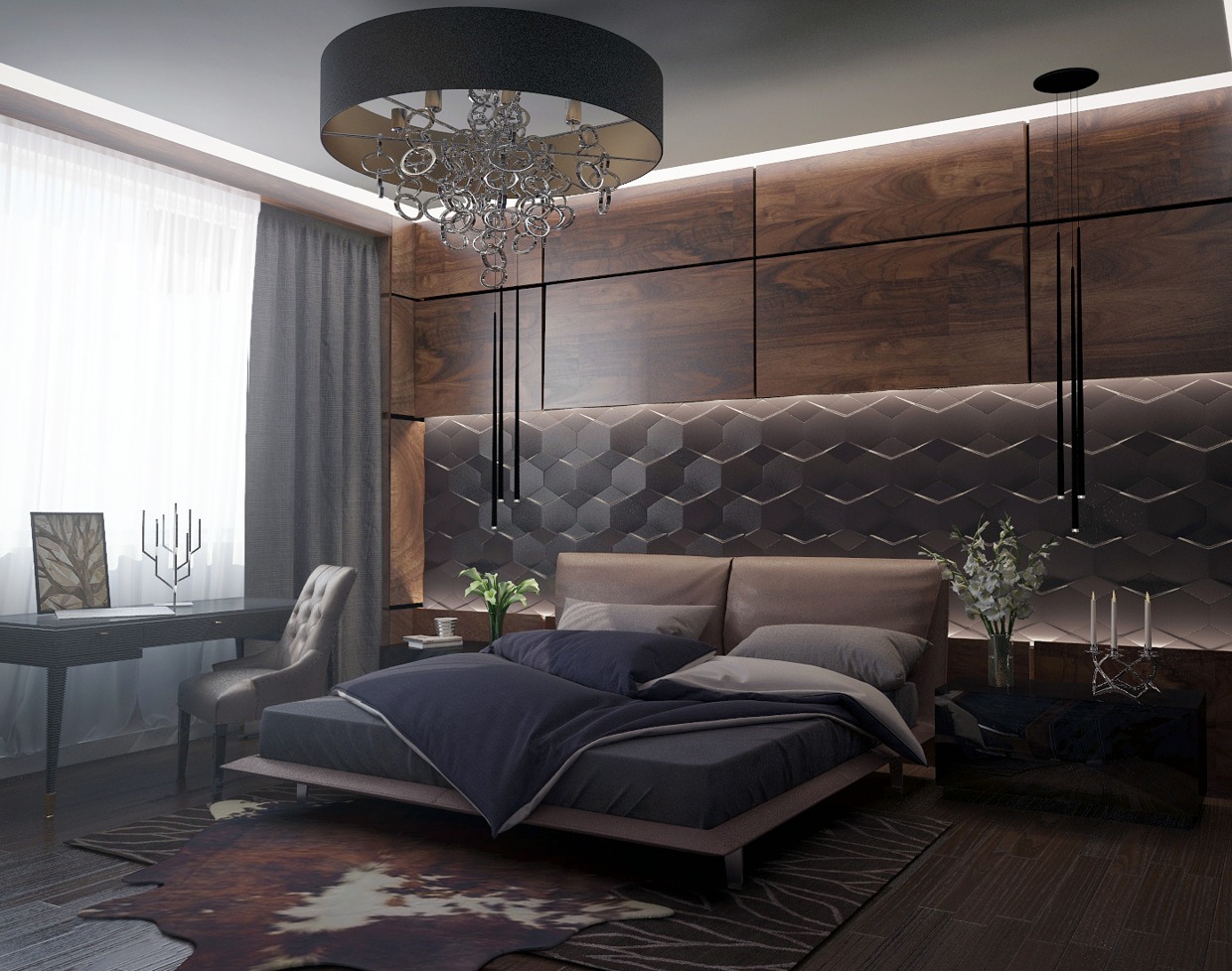 Dark bedroom decorating ideas